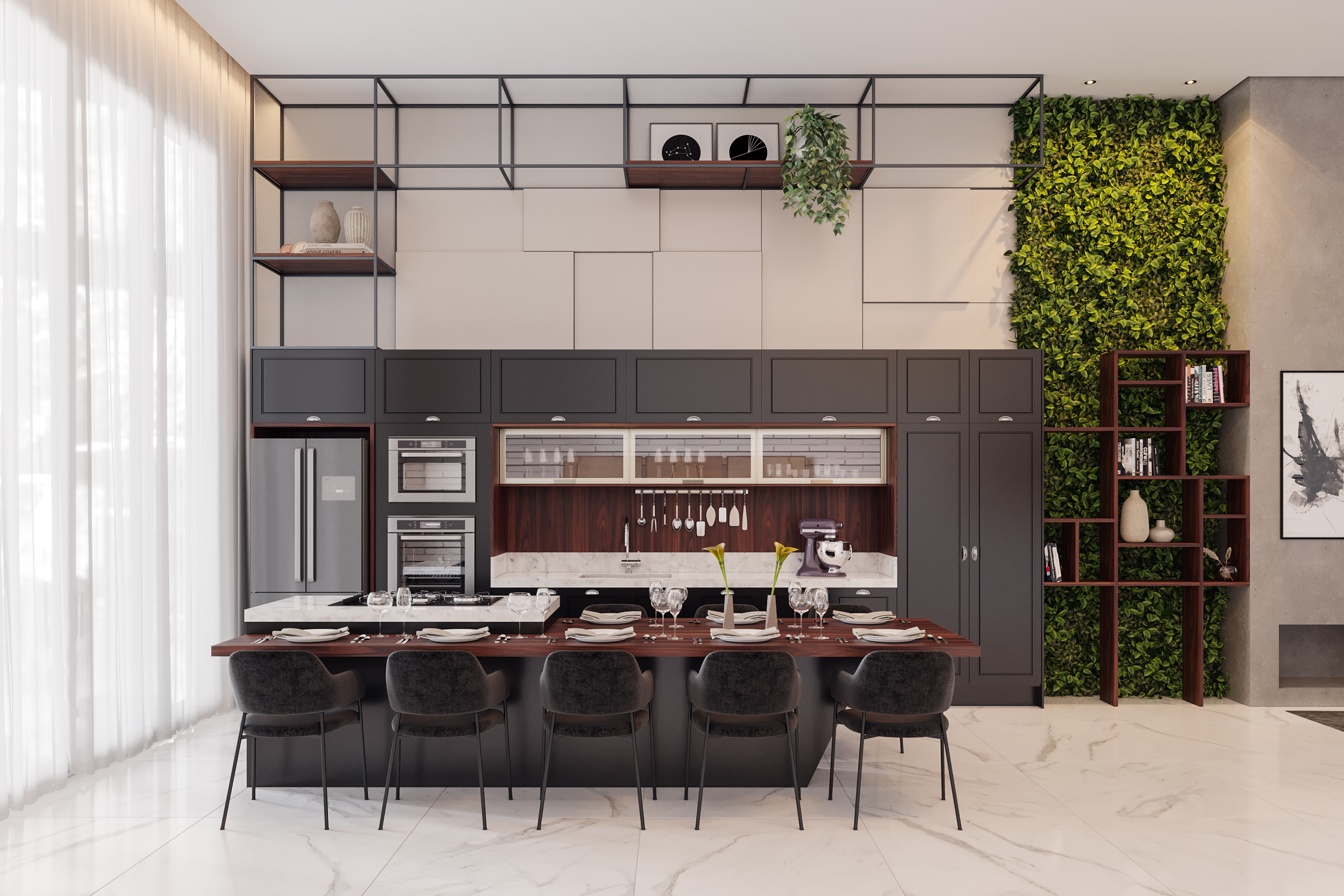 Lindo projeto de cozinha sob medida para casa